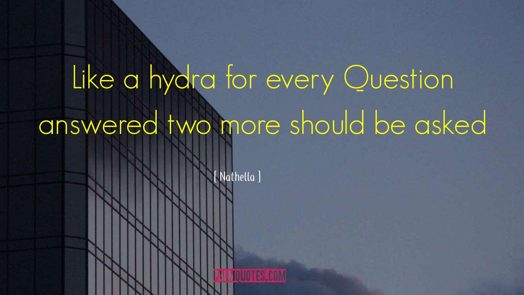 Nathella Quotes: Like a hydra for every