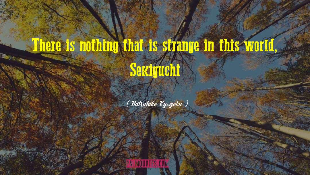 Natsuhiko Kyogoku Quotes: There is nothing that is