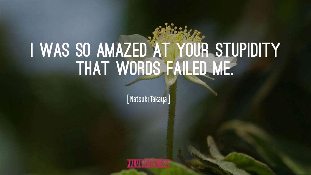 Natsuki Takaya Quotes: I was so amazed at