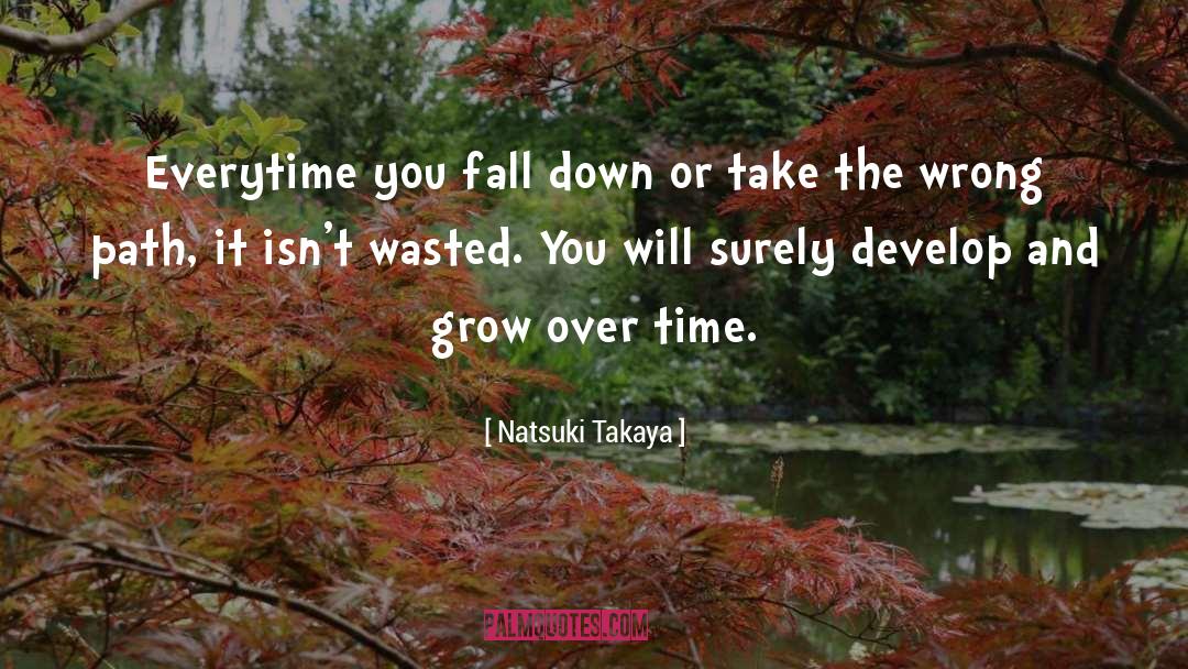Natsuki Takaya Quotes: Everytime you fall down or