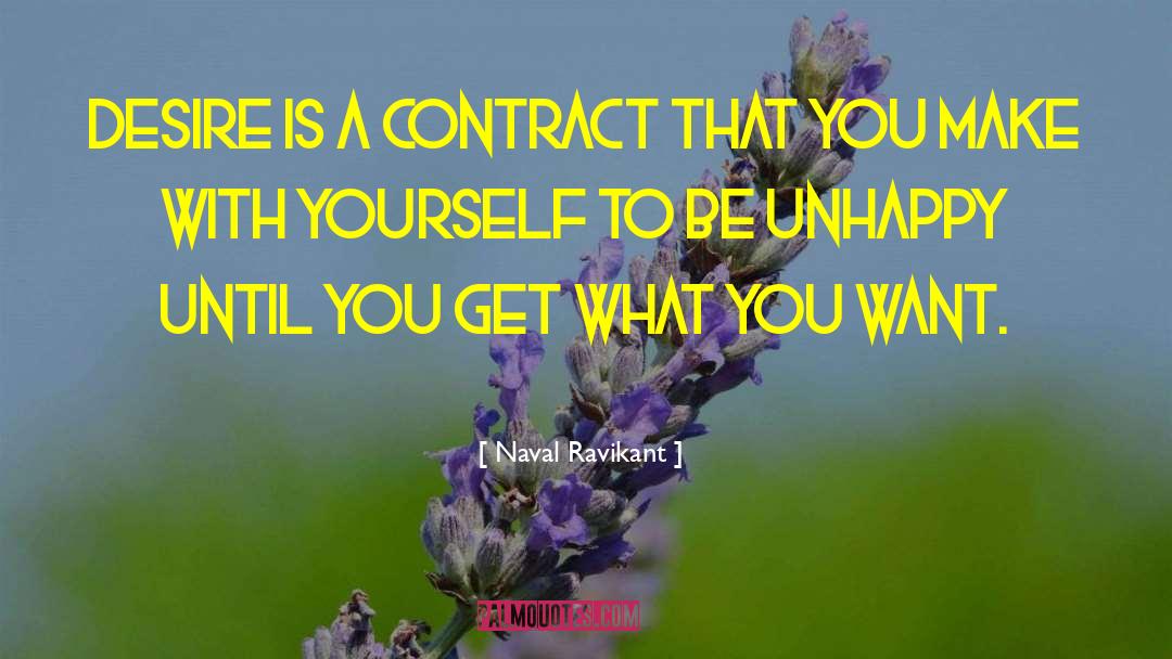 Naval Ravikant Quotes: Desire is a contract that