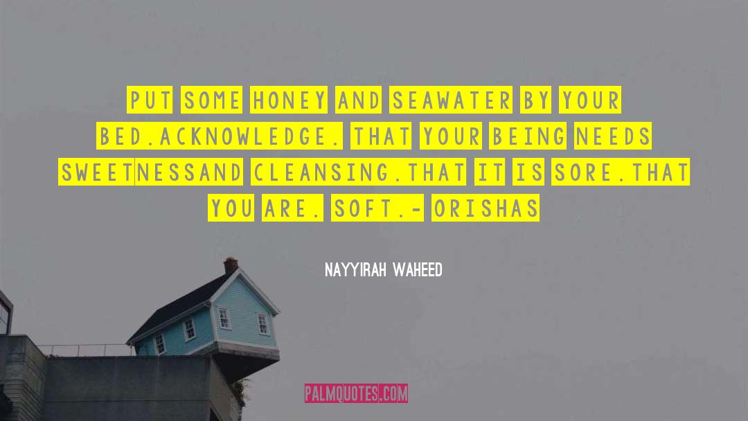 Nayyirah Waheed Quotes: Put some honey and sea<br>water