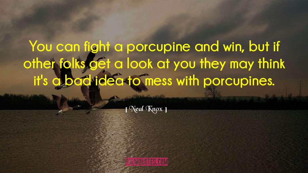 Neal Knox Quotes: You can fight a porcupine
