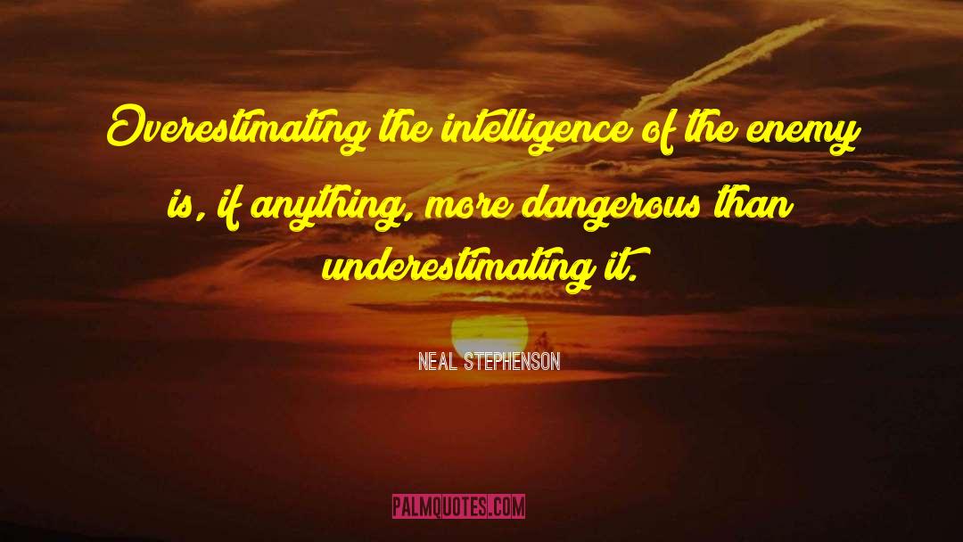 Neal Stephenson Quotes: Overestimating the intelligence of the