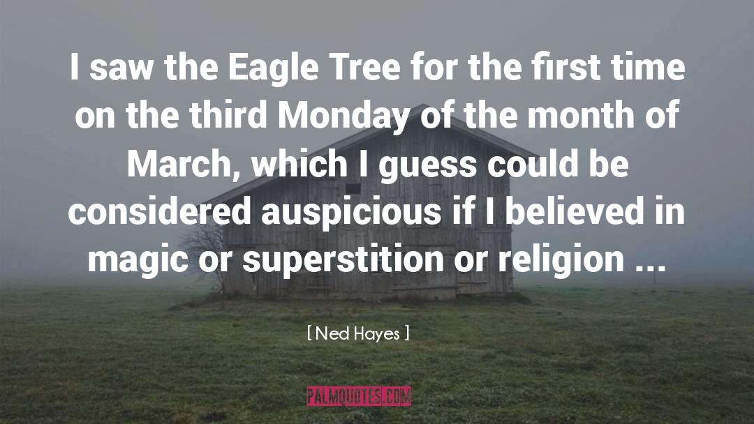 Ned Hayes Quotes: I saw the Eagle Tree