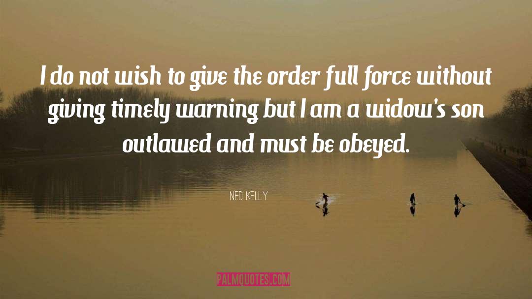 Ned Kelly Quotes: I do not wish to
