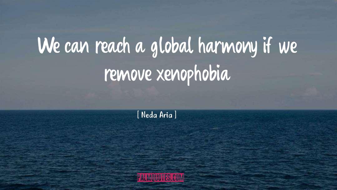 Neda Aria Quotes: We can reach a global