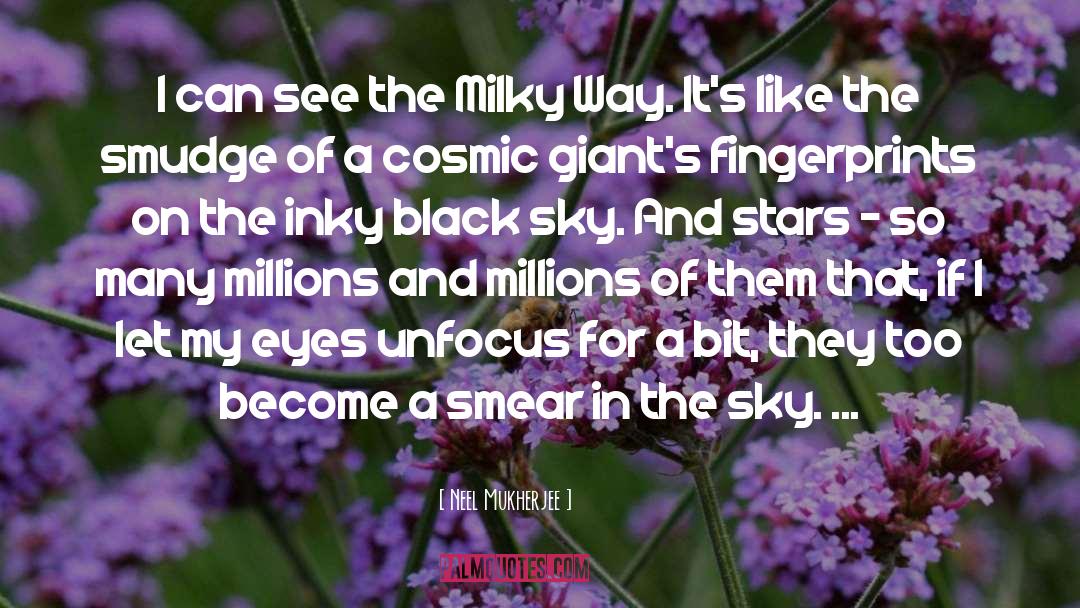 Neel Mukherjee Quotes: I can see the Milky