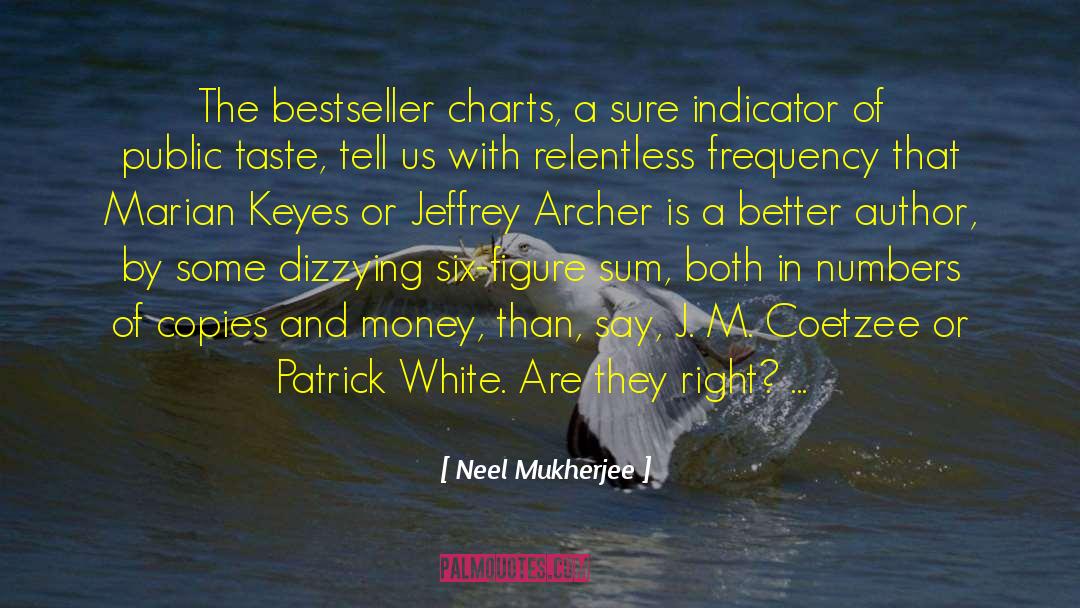 Neel Mukherjee Quotes: The bestseller charts, a sure