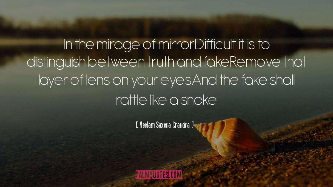 Neelam Saxena Chandra Quotes: In the mirage of mirror<br