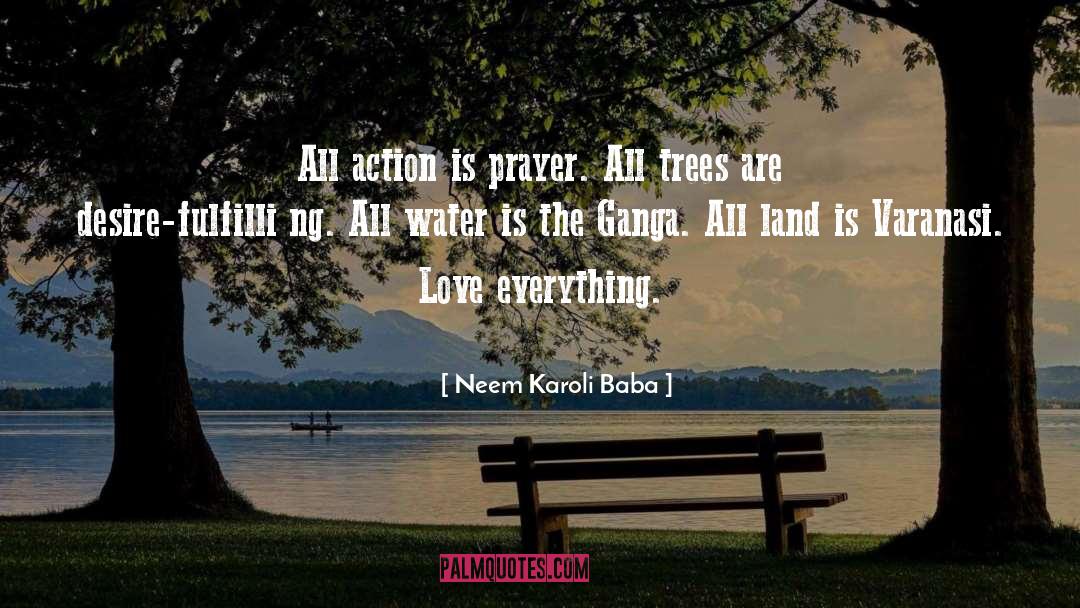 Neem Karoli Baba Quotes: All action is prayer. All