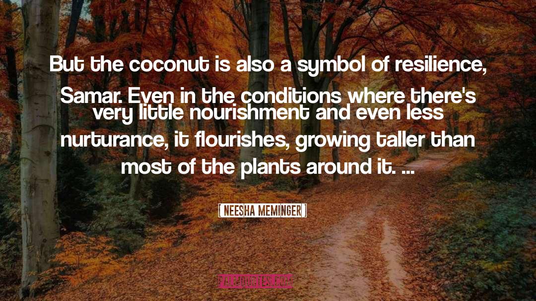 Neesha Meminger Quotes: But the coconut is also