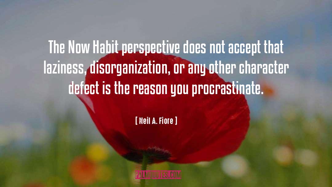 Neil A. Fiore Quotes: The Now Habit perspective does