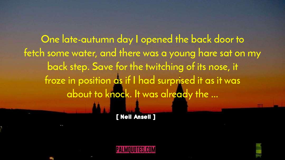 Neil Ansell Quotes: One late-autumn day I opened