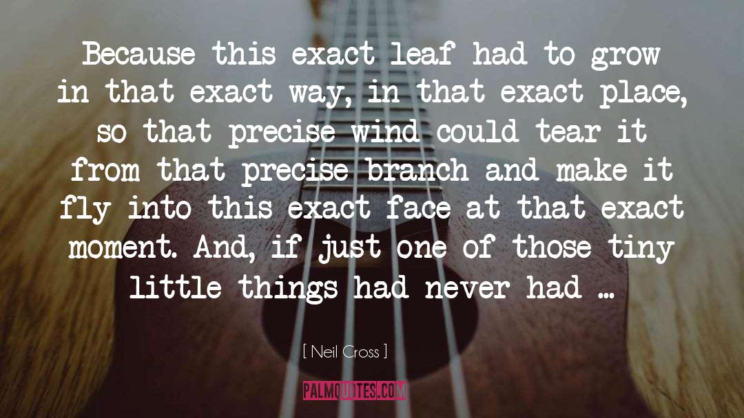 Neil Cross Quotes: Because this exact leaf had