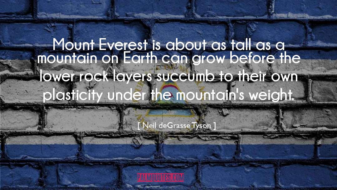 Neil DeGrasse Tyson Quotes: Mount Everest is about as