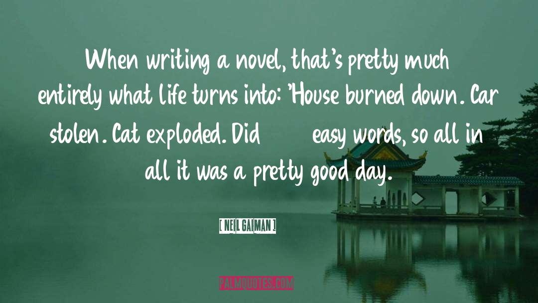 Neil Gaiman Quotes: When writing a novel, that's