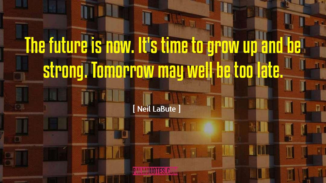 Neil LaBute Quotes: The future is now. It's