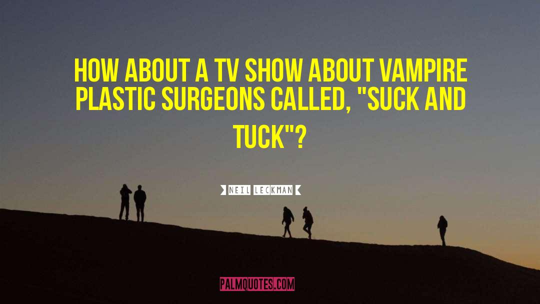 Neil Leckman Quotes: How about a TV show