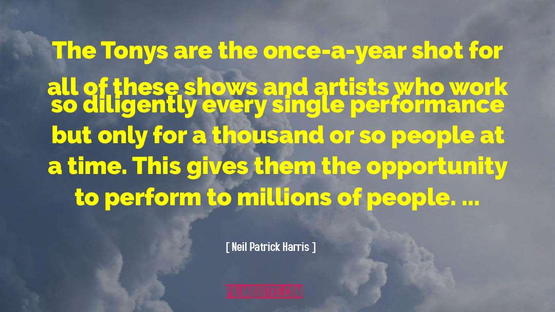 Neil Patrick Harris Quotes: The Tonys are the once-a-year