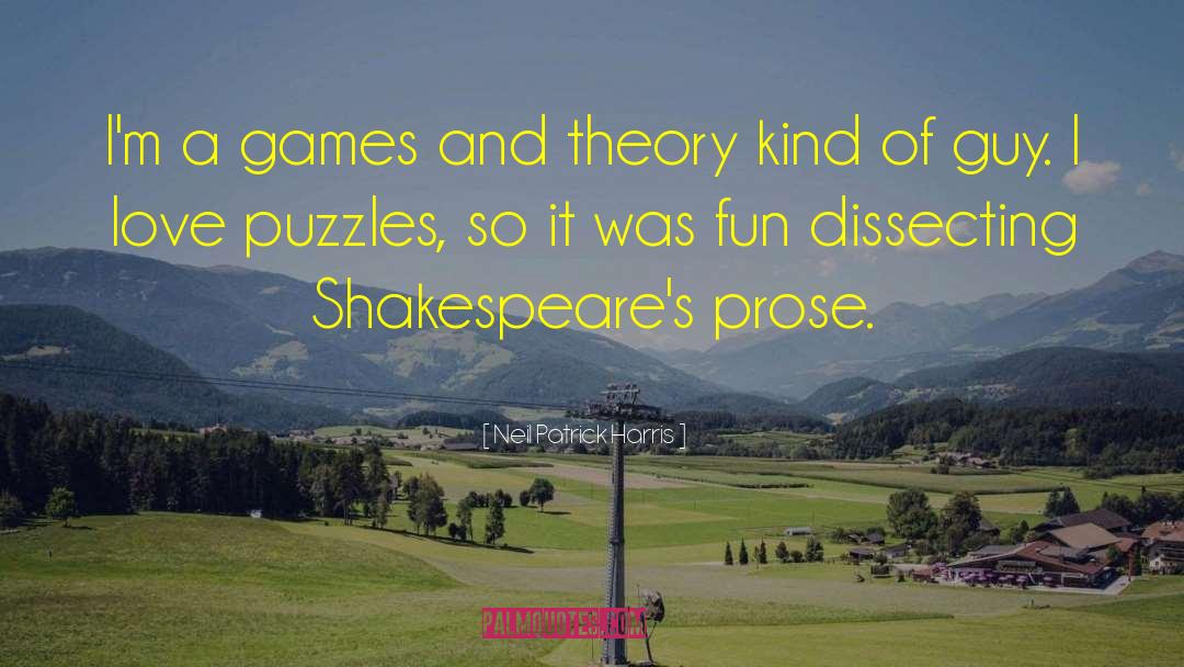 Neil Patrick Harris Quotes: I'm a games and theory