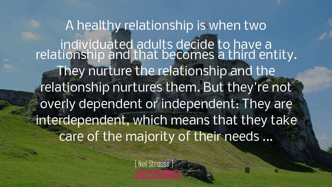 Neil Strauss Quotes: A healthy relationship is when