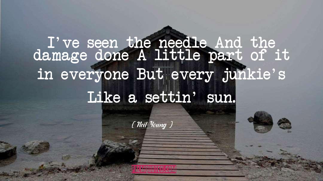 Neil Young Quotes: I've seen the needle <br>