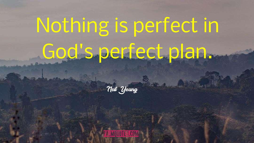Neil Young Quotes: Nothing is perfect in God's