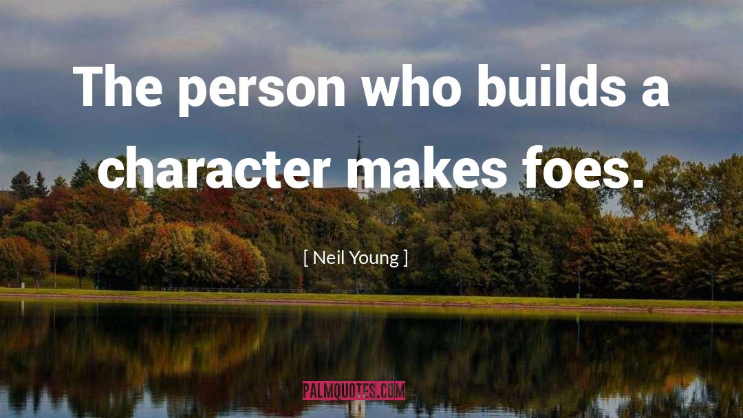 Neil Young Quotes: The person who builds a