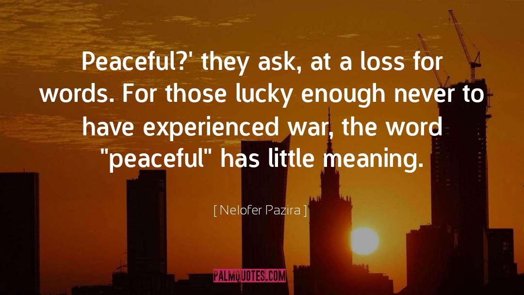 Nelofer Pazira Quotes: Peaceful?' they ask, at a