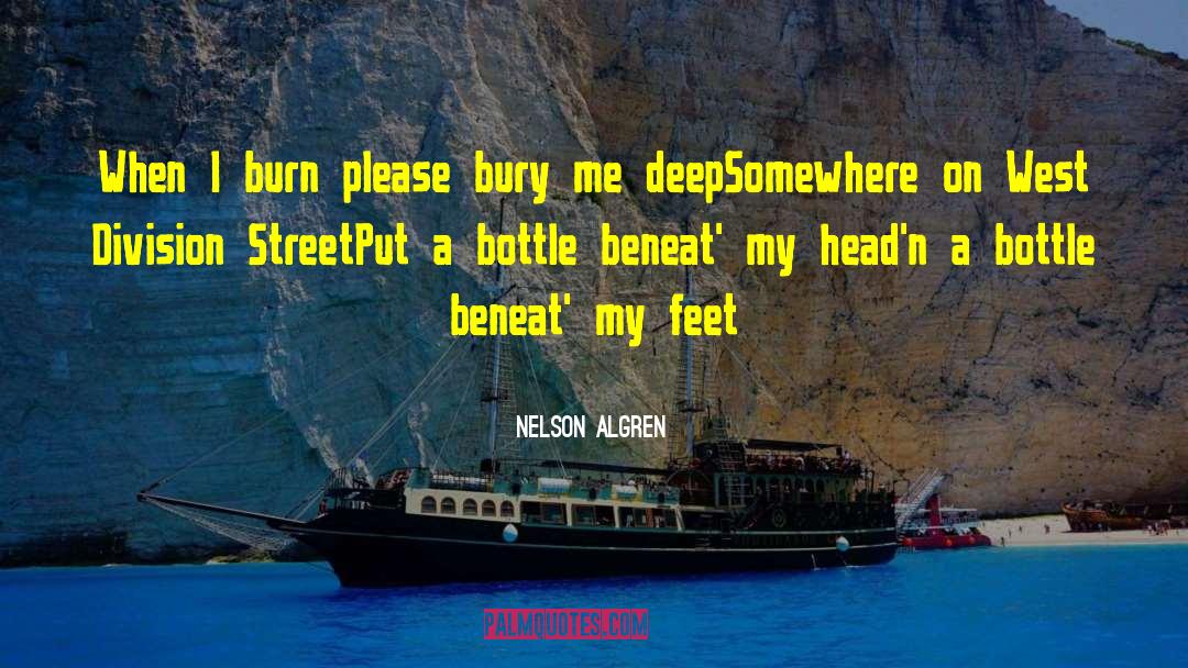Nelson Algren Quotes: When I burn please bury