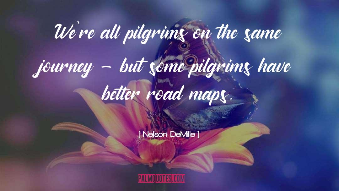 Nelson DeMille Quotes: We're all pilgrims on the