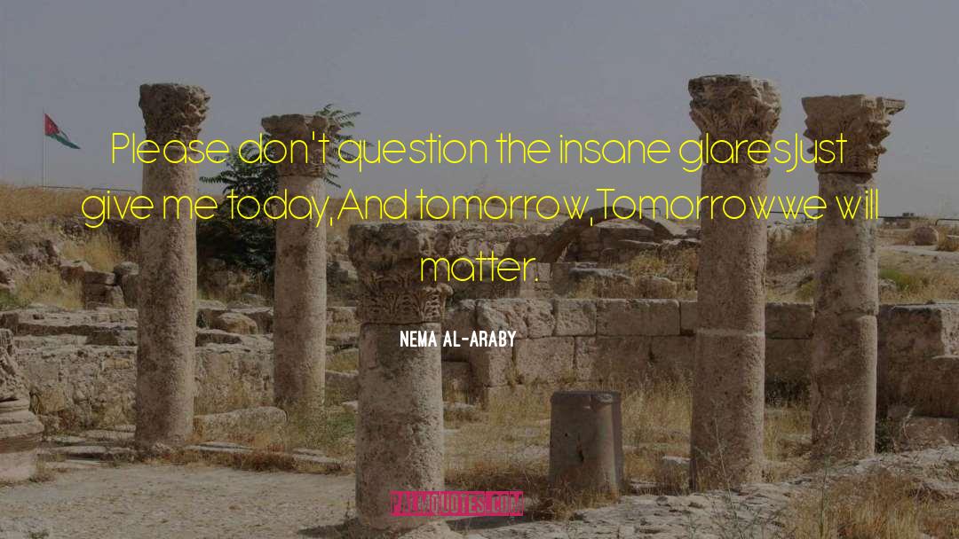 Nema Al-Araby Quotes: Please don't question the insane