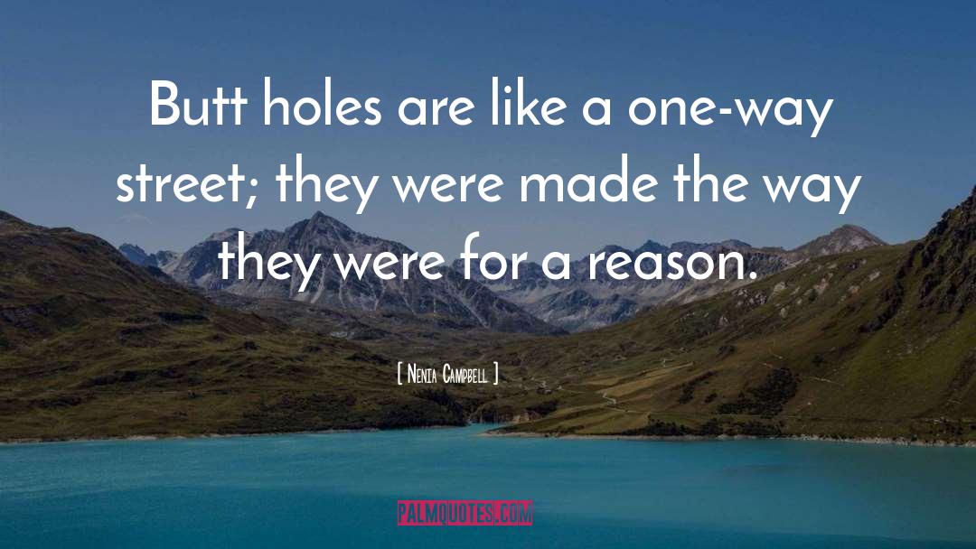 Nenia Campbell Quotes: Butt holes are like a