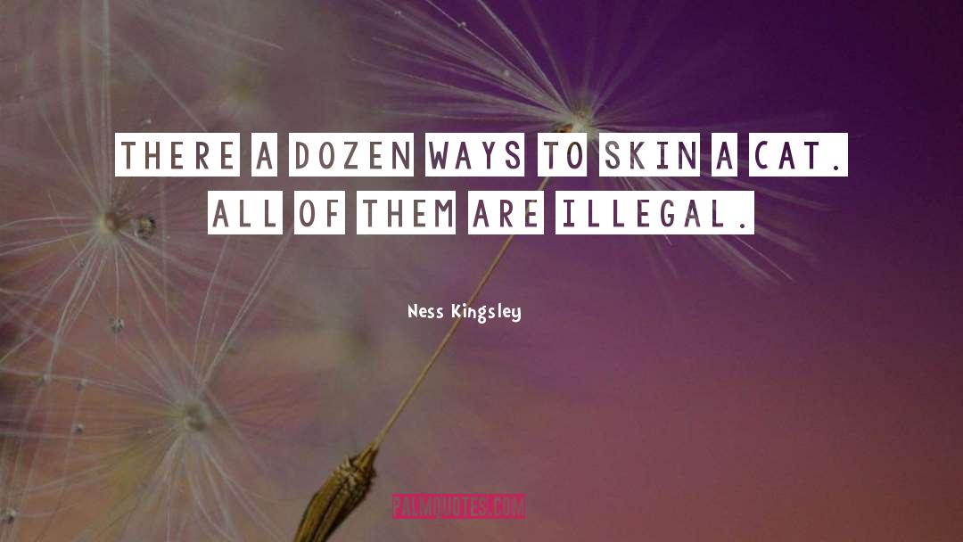 Ness Kingsley Quotes: There a dozen ways to