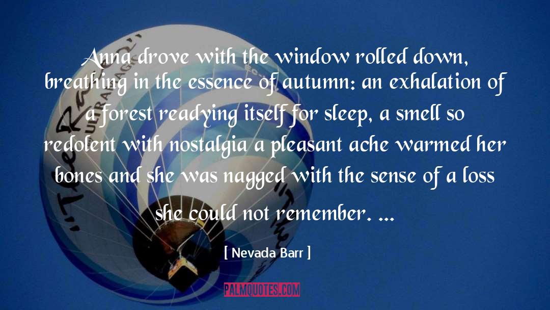 Nevada Barr Quotes: Anna drove with the window