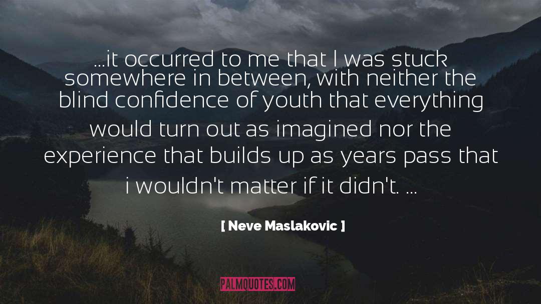 Neve Maslakovic Quotes: ...it occurred to me that