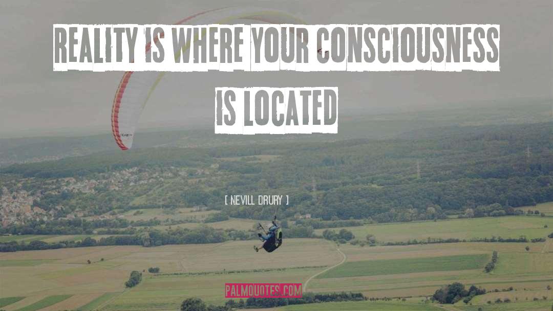 Nevill Drury Quotes: Reality is where your consciousness