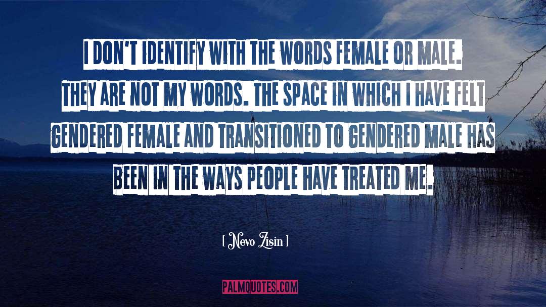 Nevo Zisin Quotes: I don't identify with the