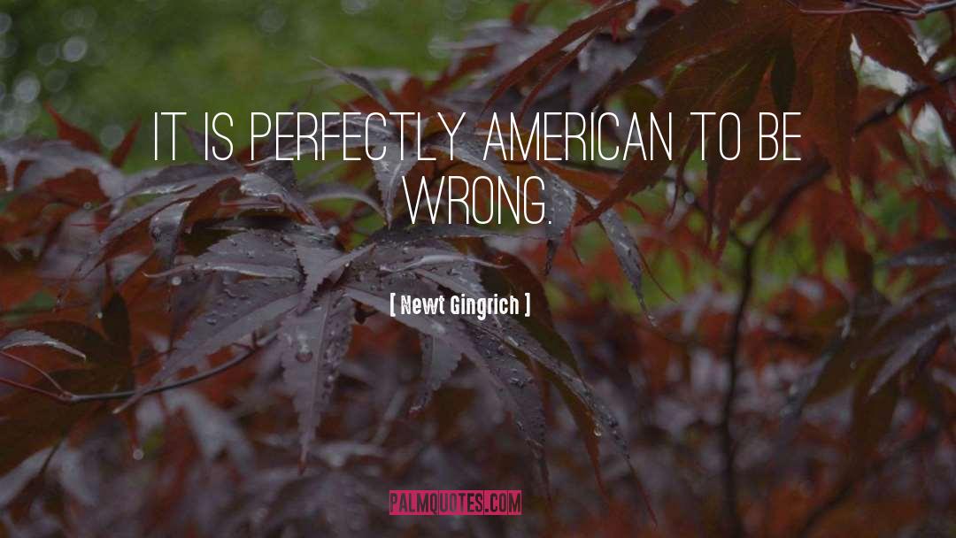 Newt Gingrich Quotes: It is perfectly American to