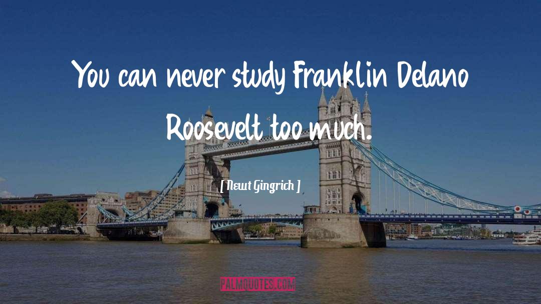 Newt Gingrich Quotes: You can never study Franklin