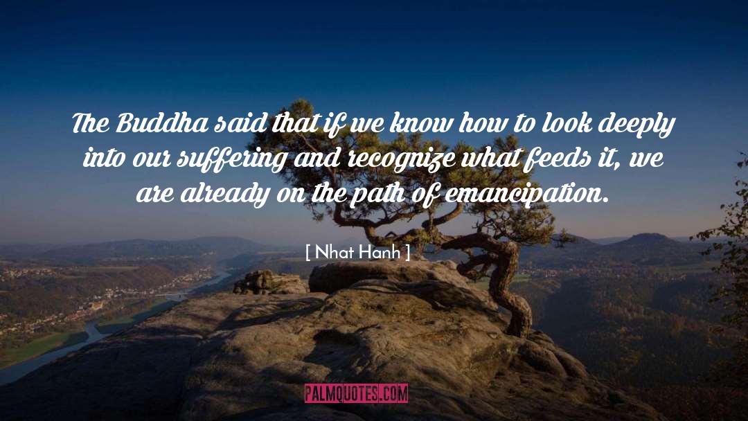 Nhat Hanh Quotes: The Buddha said that if