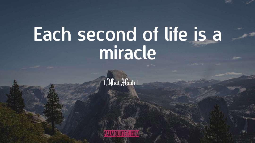 Nhat Hanh Quotes: Each second of life is