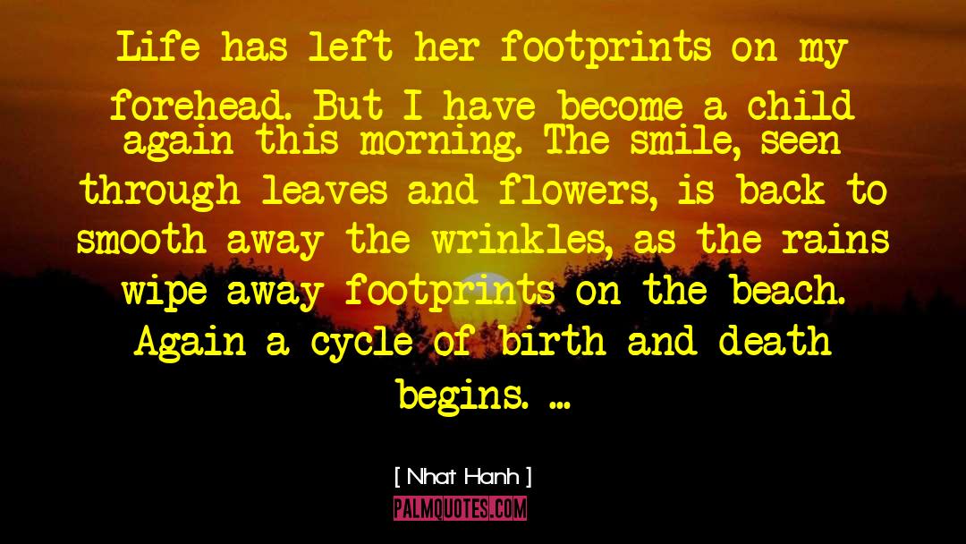 Nhat Hanh Quotes: Life has left her footprints