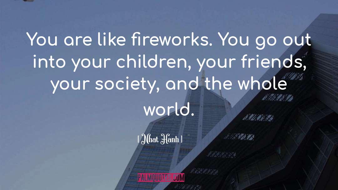 Nhat Hanh Quotes: You are like fireworks. You