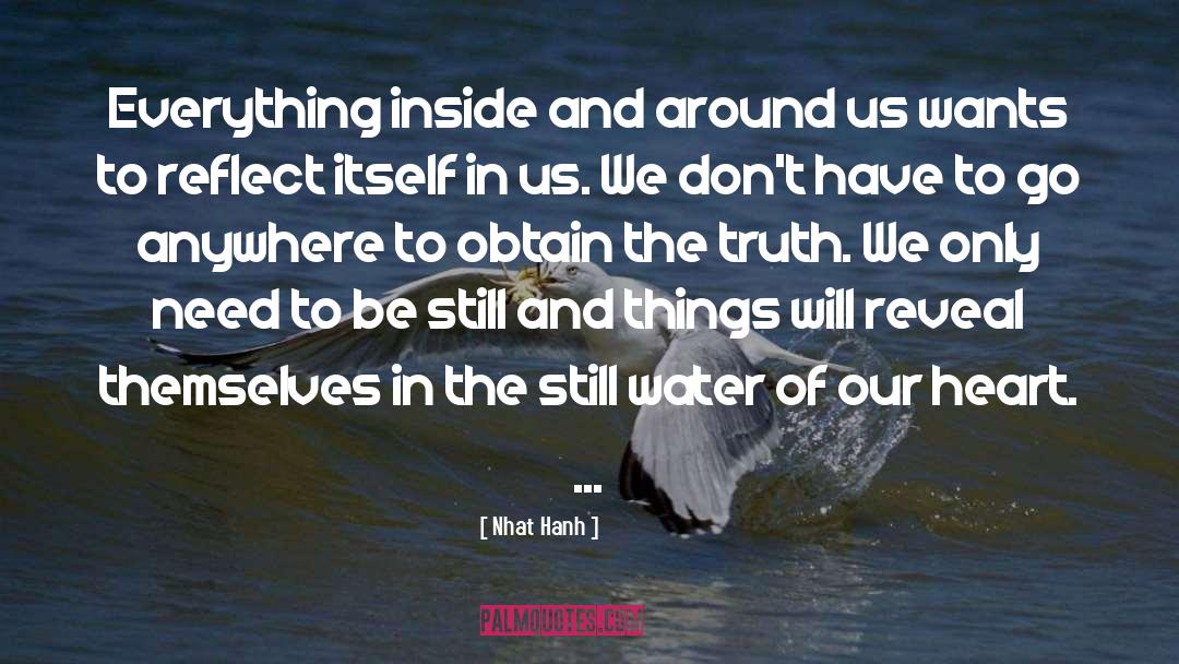 Nhat Hanh Quotes: Everything inside and around us