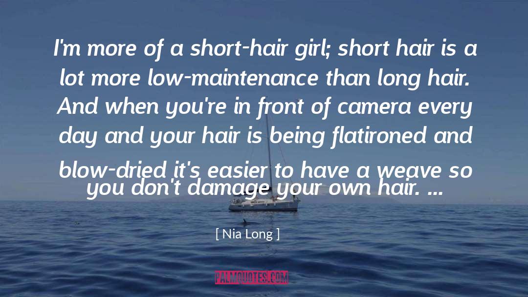 Nia Long Quotes: I'm more of a short-hair