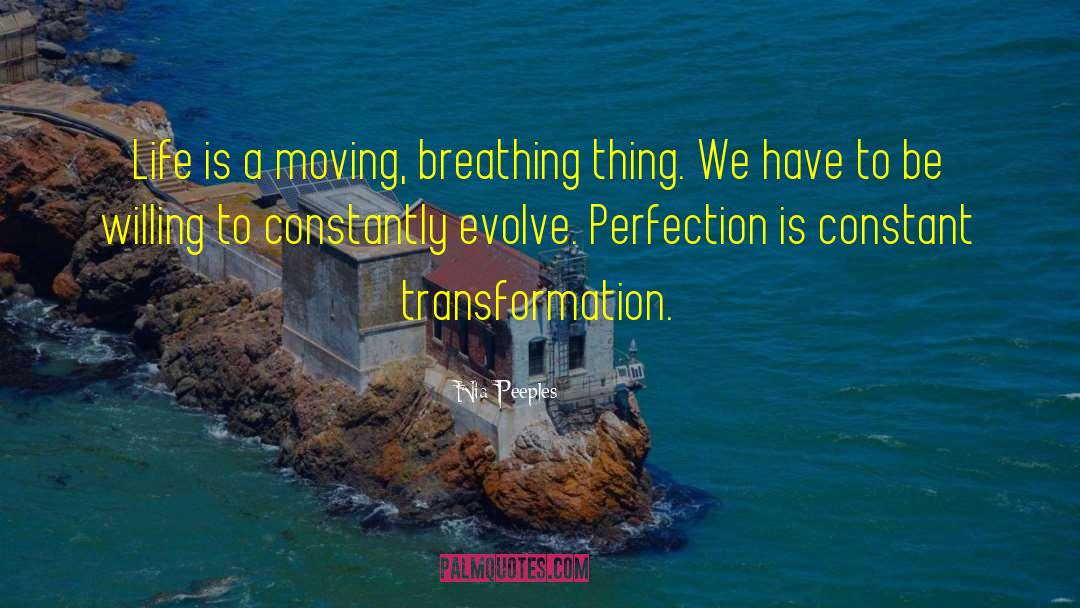 Nia Peeples Quotes: Life is a moving, breathing
