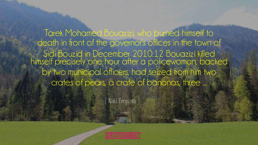 Niall Ferguson Quotes: Tarek Mohamed Bouazizi, who burned