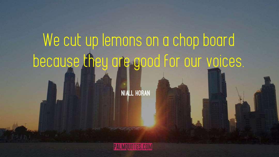 Niall Horan Quotes: We cut up lemons on